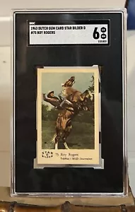 1963 Dutch Gum Star Bilder D Roy Rogers #75 SGC 6 Ex/Nm - Picture 1 of 2