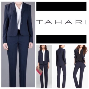 Tahari Navy Blue Pant Suit - Picture 1 of 8