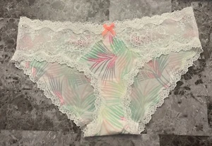 VICTORIA'S SECRET DREAM ANGELS L PALM SMOOTH FLORAL LACE RARE HIPKINI PANTIES - Picture 1 of 4