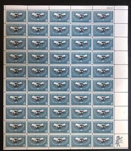 US Stamp 1965 Mint Sheet Scott #1266 Int'l Cooperation Year 5c x 50 Stamps OG XF - Picture 1 of 1