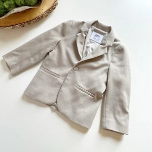 Zara Cream Khaki Sport Coat Blazer  - Size 5 - Picture 1 of 8