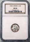 1945-S Micro S 10C NGC MS66 Mercury Dime High Grade Better Variety US Type Coin