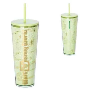 NEU 2025 Disney World Parks Tinker Bell Grün Gold Starbucks Reisebecher 24oz - Bild 1 von 4