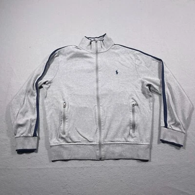 Suéter Polo Ralph Lauren Para Hombres XL Gris Rendimiento Cuarto Cremallera Negro Poni Foto 1 de 4