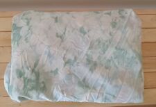 Smooth Fabric Floral Faded White/Green Home Decor Full-Size Fitted Bed Sheet