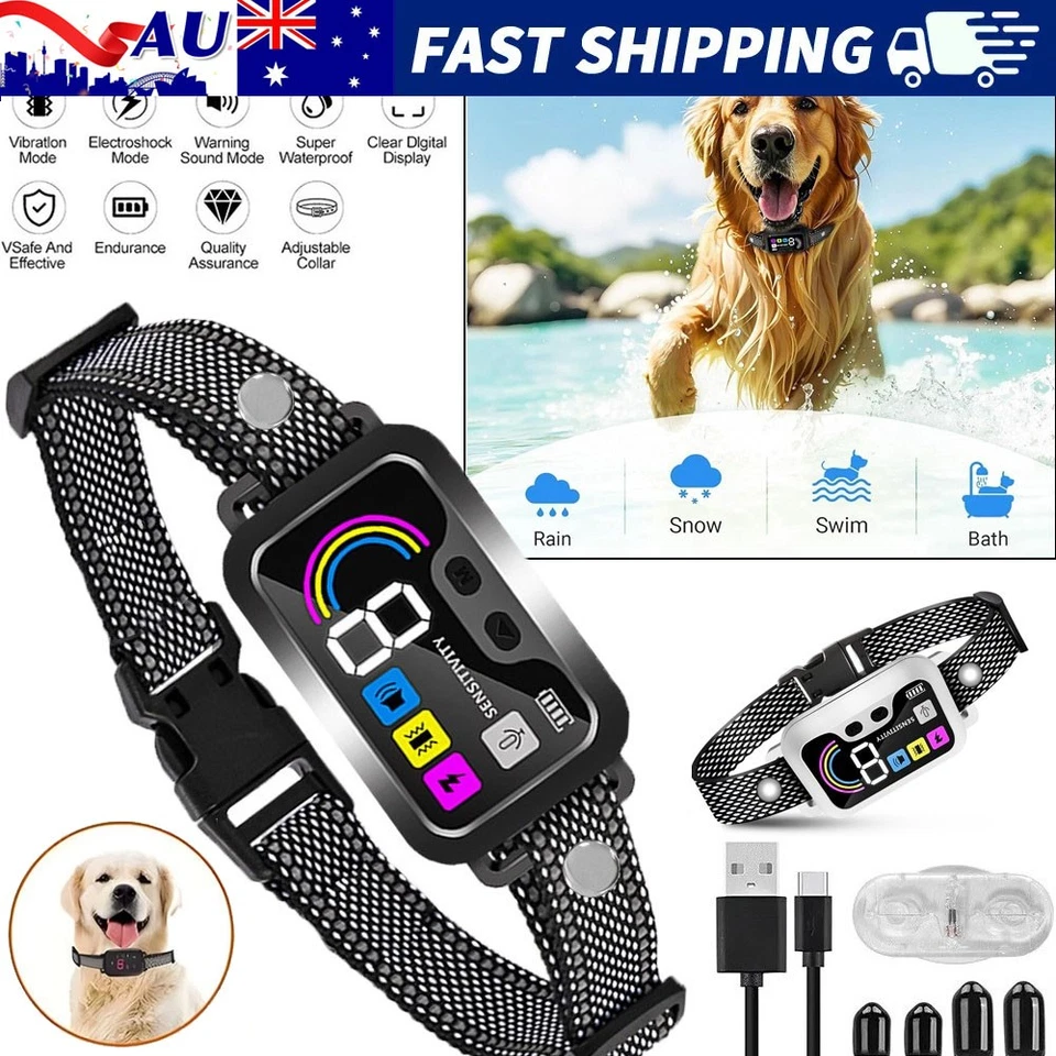 Anti Barking Dog Collar-Compact Bark Stop Training E-Collar Sound-vibrate-shock - image 1 of 4