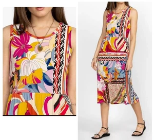 Johnny Was Rachel May Easy Fit Floral Tank Midi Bamboo Dress Women's Size Small - Picture 1 of 13