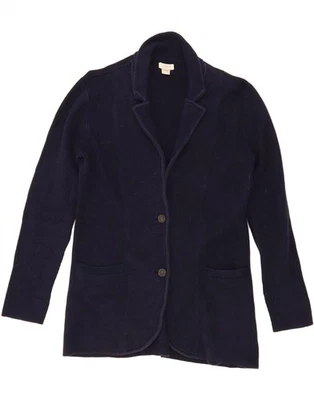 J. CREW Womens 2 Button Blazer Jacket UK 6 XS Navy Blue Cotton CF02 - Image 1 of 3
