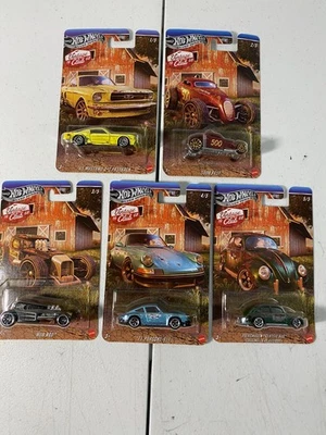 Hot Wheels Vintage Club: ПОЛНЫЙ НАБОР из 5 PPORSCHE 911, жук-жук, Mustang, грязь и т. д. - Изображение 1 из 4