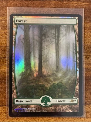 MTG✨FOREST Judge Full Art FOIL✨RARE Basic Land MINT T. Nielsen Art 2014 UNPLAYED - Image 1 of 4