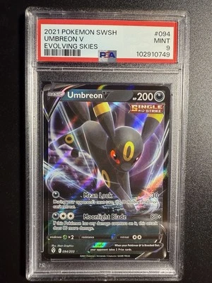 🔥 Pokemon PSA 9 Mint Evolving Skies Umbreon V 094 - Image 1 of 2