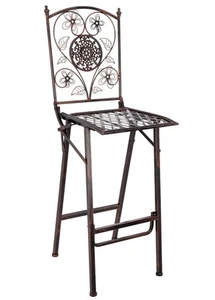 Bronze Barcelona Bistro Barhocker mit quadratischer Sitzfläche - paarweise verkauft von Chivari - Bild 1 von 16