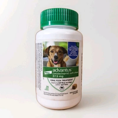 ELANCO Advantus Soft Chew Oral Flea Treatment for Dogs 23-110 lbs 30ct EXP 10/27