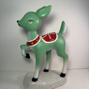 Target Wondershop Retro Deer Blow Mold Lighted Christmas Mint Green - Picture 1 of 15