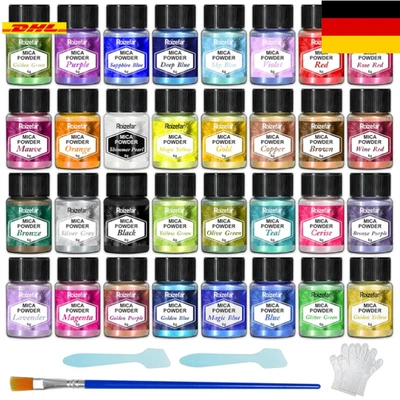 Mica-Pulver 32 Farben | Metallisch | Epoxidharz-Verfeinerung