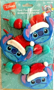 Disney's 2024 STITCH & POM POM Christmas Holiday Garland 60" Long Factory Sealed - Picture 1 of 7