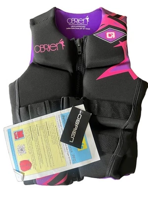Chaleco Salvavidas O'Brien Damas Extra Pequeño 28"-32" Pecho Negro Neopreno Cremallera 3226 Foto 1 de 2