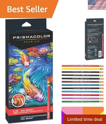Col-Erase Adult Coloring Pencils - 12 Pack Erasable Pigment Pencils for Creating - Image 1 of 4