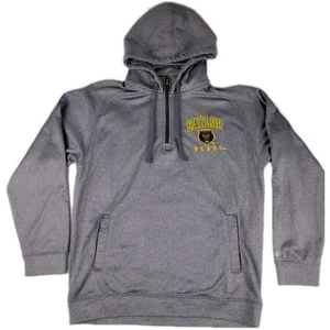 Champion Authentic Baylor Bears Hoodie LARGE Pullover Gray 1/4 Zip Pockets - Picture 1 of 14