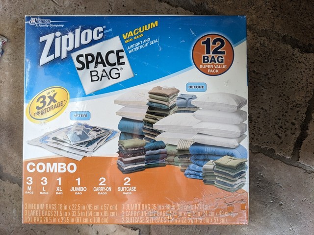 Ziploc - Bolsas grandes, XL, 4 unidades (paquete de 2)