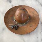 Vintage | Handmade Copper Cowboy Hat Jewelry Holder Aesthetic Decor Southwest