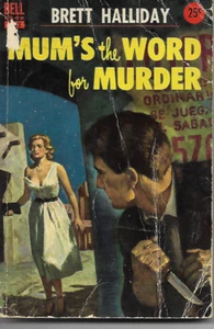 Vintage Paperback Dell - Mum's The Word For Murder - Brett Halliday - Picture 1 of 1
