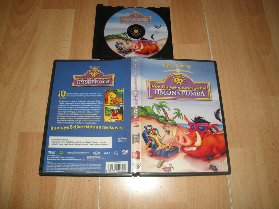 TIMON Y PUMBA ¡POR FIN LAS VACACIONES EN DVD DE WALT DISNEY EN BUEN ESTADO - Imagen 1 de 1