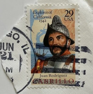 United States Postage Stamp 29 Cents Juan Rodriguez Cabrillo USA Cancelled - Picture 1 of 1