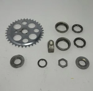 Vintage Schwinn Bicycle Bottom Bracket Crank Bearings Lucky 7 Sprocket Clamp - Picture 1 of 7
