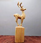 YW018 - 11X3.5x2.3 cm Carved Boxwood Figurine - Pretty Deer Stamp