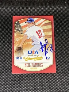 Carta Neil Ramirez Team USA 18U Firmata Auto 2013 Panini USA #53 ~ COA - Foto 1 di 3