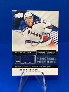2019-20 Upper Deck Premier Derek Stepan Memorable Premieres Game Used SP - Picture 1 of 2