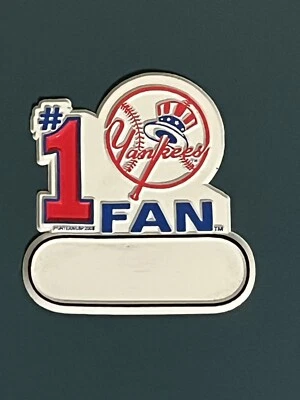 Ímã de Vinil New York Yankees #1 Fã Novo MLB ESCOLHA NOMES Ou Em Branco! - Imagem 1 de 2