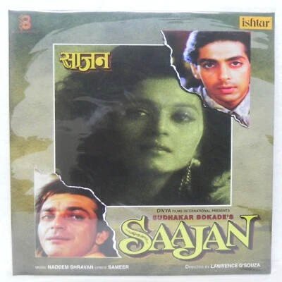 Saajan Vinyl LP Record Music Nadeem Shravan Bollywood Hindi Film Ost Indian Mint - Image 1 of 4