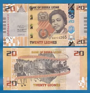 Sierra Leone 20 Leones P 38 Neu 2022 UNC - Bild 1 von 1
