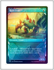 1x Foil Ruin Crab, Showcase Art, Zendikar Rising, Magic MTG