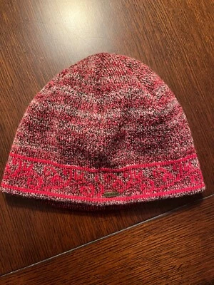 SCALA GORRO MUJER INVIERNO TEJIDO RAYAS CALAVERA SOMBRERO GRANATE Y FORRADO NEGRO Foto 1 de 4