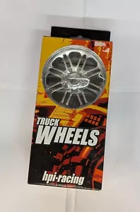 HPI RACING 8 Spoke Wheels Satin Chrome (83x56mm) 14mm Hex 2pcs HPI3138 - Picture 1 of 2
