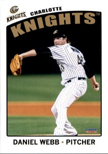 2015 Charlotte Knights Choice #24 Daniel Webb Paducah Kentucky KY Baseball Card
