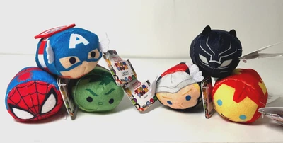 NUEVO 6-Mini Juego de Peluche Marvel Avengers Disney Tsum Tsum 2.5” (Spider-man, Hulk, + Foto 1 de 4