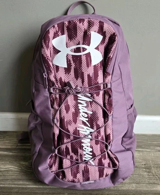 Mochila deportiva Under Armour UA Hustle Scrimmage Brasilia Prime camuflada púrpura/rosa Foto 1 de 4