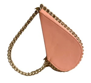 Bolso sin asas pequeño con estrás en forma de corazón para mujer  - Imagen 1 de 8