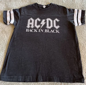 AC/DC Niños Gris Blanca Espalda en Negro Ringer Mangas Cortas Mediana 10-12 - Imagen 1 de 6