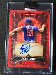 2024 Wild Card 5 Card Draw Layonel Ovalles Auto #2/2 Rot Silber - Bild 1 von 2