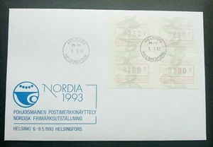 [SJ] Finland NORDIA 1993 ATM (Frama Label stamp FDC) - Picture 1 of 5