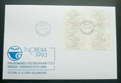 [SJ] Finland NORDIA 1993 ATM (Frama Label stamp FDC) - Image 1 of 4