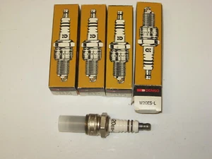 Four SPARK PLUGS, DENSO # W20ES-L, 3054, fits  L4 Honda '76 Accord & '75 Civic - Picture 1 of 1