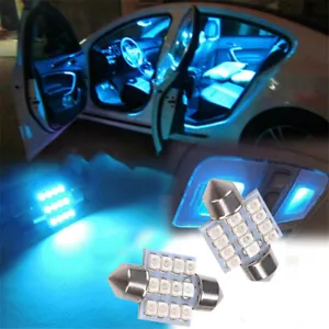 13× 12V Blue Car Interior LED Lights For Dome License Plate Lamp Kit Accessories - Picture 1 of 13
