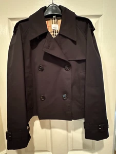 Burberry Brit Cropped schwarzer Trenchcoat Größe 6 - 1950 $ - Bild 1 von 3