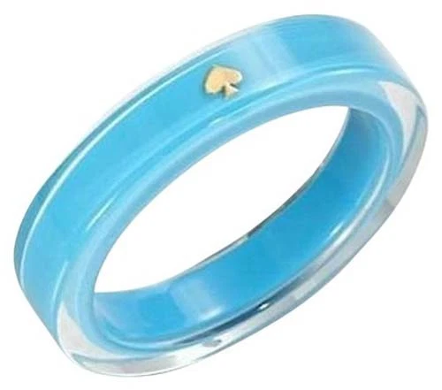 Brazalete Brazalete Kate Spade Lucite Azul Turquesa Diseñador Nuevo NY Logo Joyería Foto 1 de 1